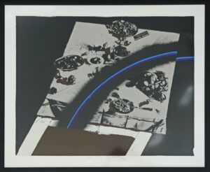 Janez Bernik / Miza, barvni sitotisk, l. 1974
