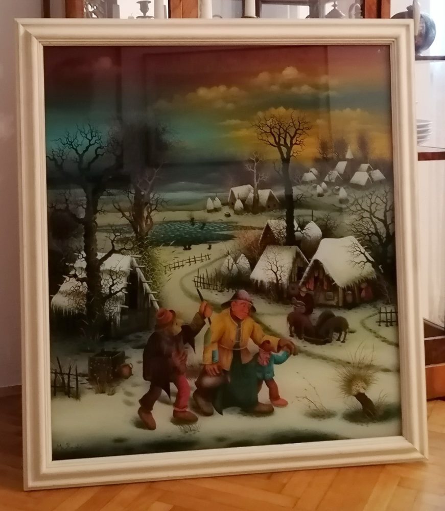 Mijo Kovačić / Pust / Olje na steklo - slika 3